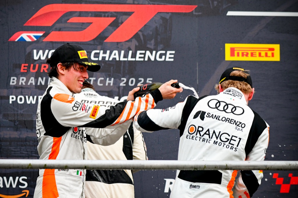 Dobbelt GTWC-podie til Sebastian Øgaard på Brands Hatch.
(Foto: SRO Motorsports Group)